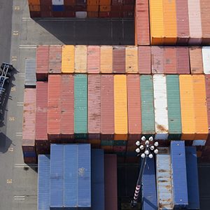 Shipping Containers and Semi Truck