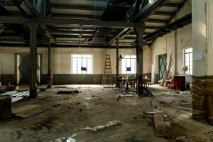 inside factory demolition