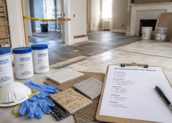 asbestos testing materials in a home before renovation